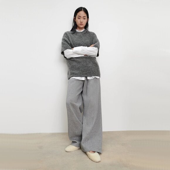 NWT Zara cream off-white faux fur low heeled ballet flats, 6 - Picture 3 of 13